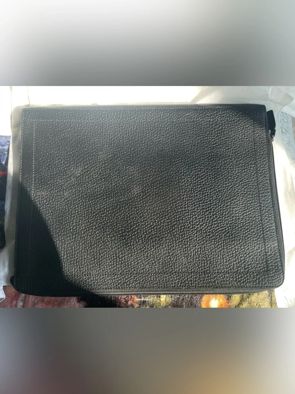Loewe Anagram Leather Document Case/Laptop Case Grained Calfskin unisex